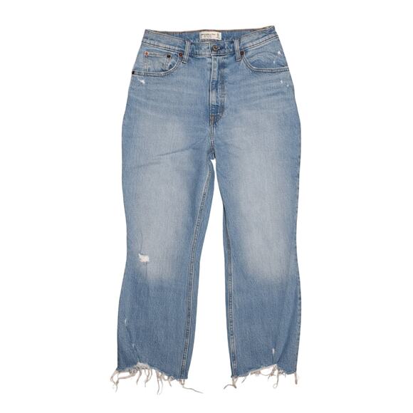 ABERCROMBIE &‎ FITCH $89 The Kick Flare Ultra high Rise Stretch Denim Jean 6S - Picture 1 of 3